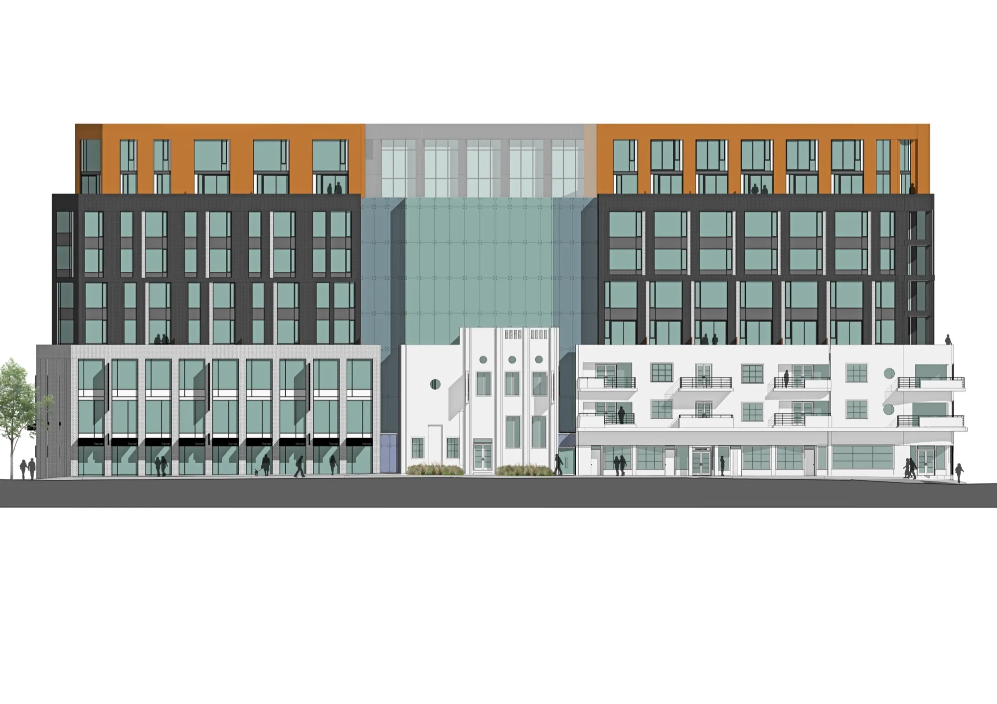 Architect's concept elevation of the Mill Street mixed use building